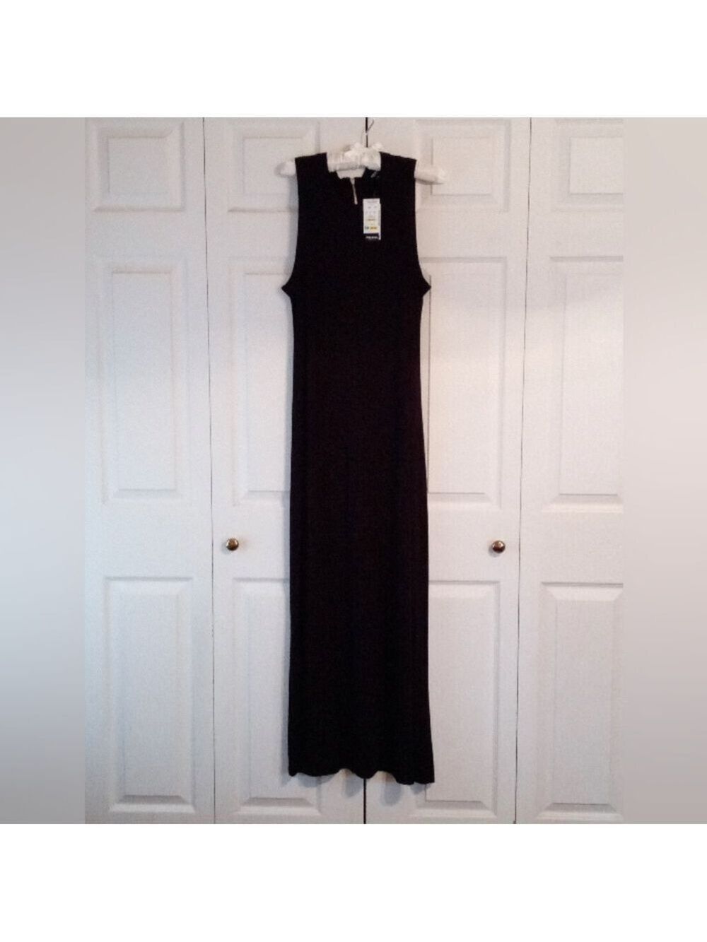 NWT Premier Dresses Black Jersey Maxi Dress, TALL 57" Length, Size M